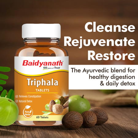 Baidyanath Ayurved Triphala Tablets 60S | Digestive Wellness