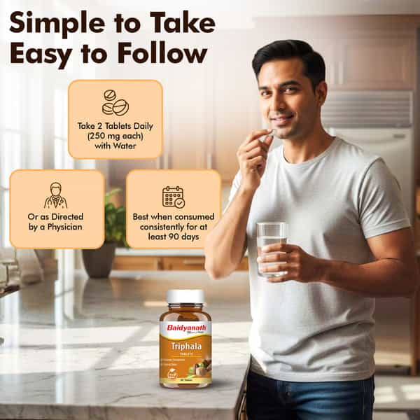 Baidyanath Ayurved Triphala Tablets 60S | Digestive Wellness