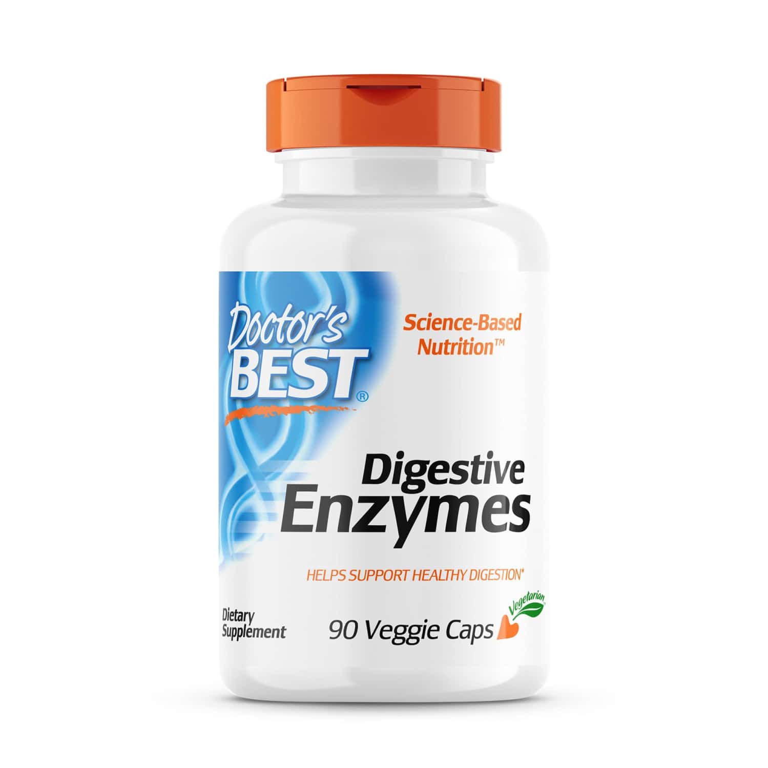 Doctor's Best Digestive Enzymes Non-gmo Vegetarian Gluten Free | 90 Veggie Caps