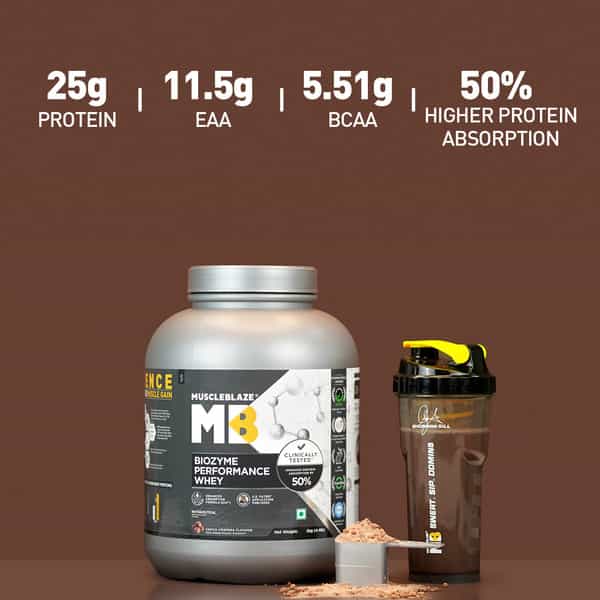 Muscleblaze Biozyme Performance Whey Protein Powder | Choco Crispers (2Kg) | 25G Protein