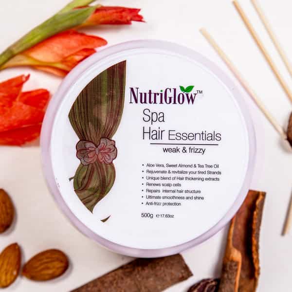 Nutriglow Hair Spa For Dry And Damaged Hair Enriched Aloe Vera Sweet Almond & Tea Tree Oil 500 Gm