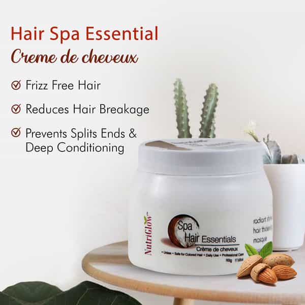 Nutriglow Hair Spa For Dry And Damaged Hair Enriched Aloe Vera Sweet Almond & Tea Tree Oil 500 Gm