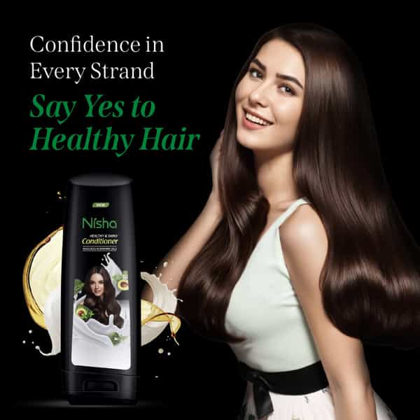 Nisha Healthy & Shiny Conditioner 180Ml | With Avocado & Brahmi Oils | For Healthy Strong Hair