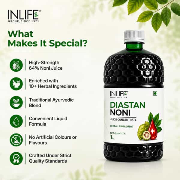 Inlife Diastan Noni For Diabetic Care Juice Concentrate Gymnema And Other Powerful Herbs - 1Litre