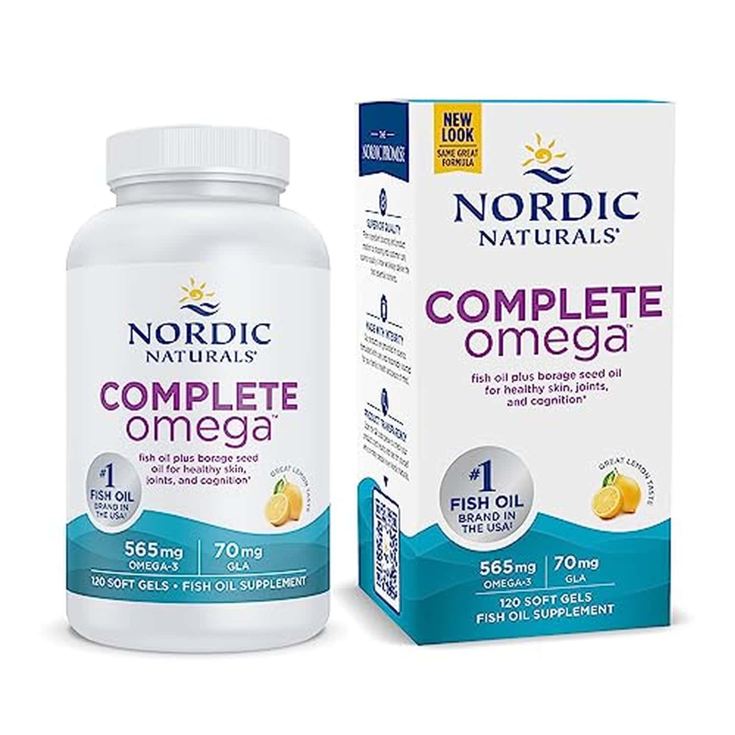 Nordic Naturals Complete Omega 3 Fish Oil 565 Mg Omega 3 Fish Oil Epa & Dha Lemon 120 Softgel