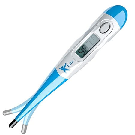 K-Life Fdt-101 Flexible Tip Digital Fever Check Thermometer For Kids Adults & Babies (White Blue)
