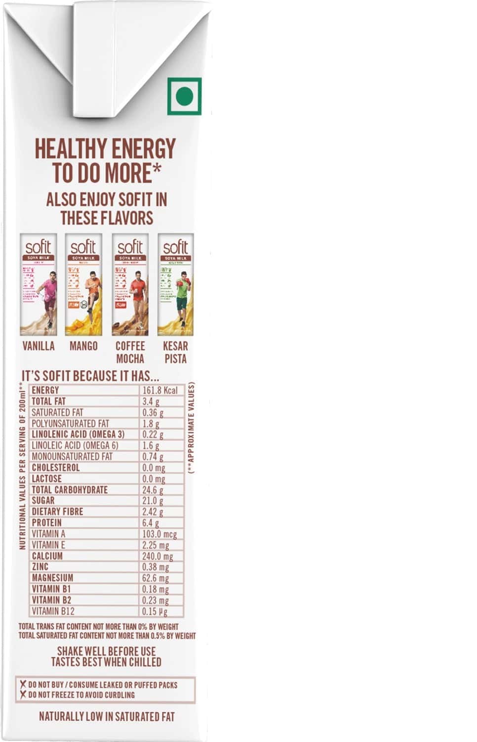 Buy SOFIT SOYAMILK CHOCOLATE 200 ML PACK Online & Get Upto 60 OFF at