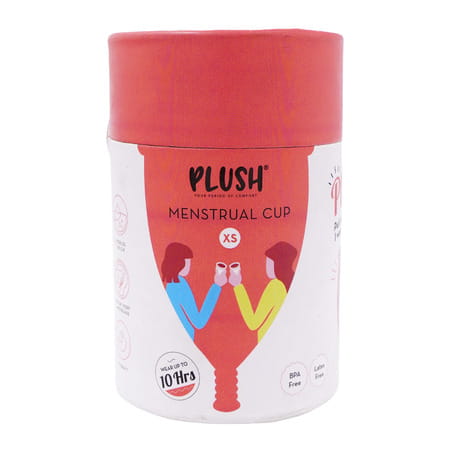Plush 100% Reusable Menstrual Cup For Women With Cotton Pouch | Size Extra Small