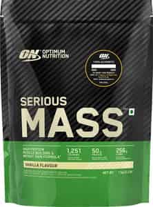 Optimum Nutrition (on) Serious Mass High Protein High Calorie Weight Gainer Powder - 1kg Vanilla