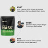 Optimum Nutrition (On) Serious Mass High Protein High Calorie Weight Gainer Powder - 1Kg Vanilla