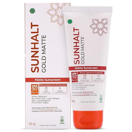 Sunhalt Gold Matte Spf 90 Pa+++ Sunscreen 50 Gm