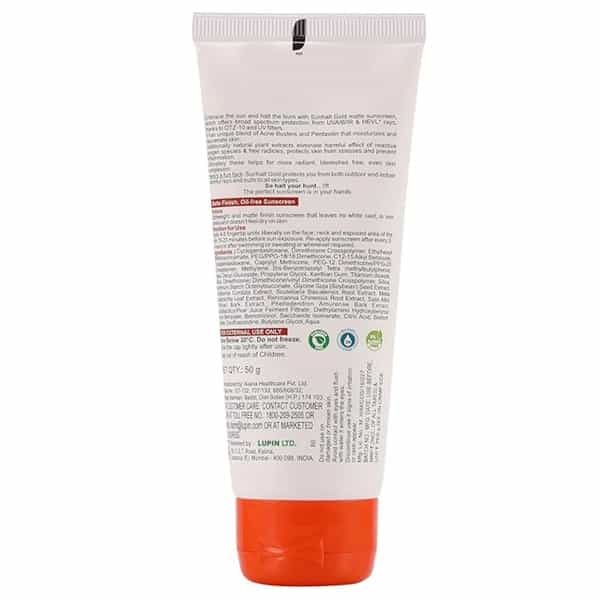 Sunhalt Gold Matte Spf 90 Pa+++ Sunscreen 50 Gm