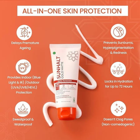 Sunhalt Gold Matte Spf 90 Pa+++ Sunscreen 50 Gm