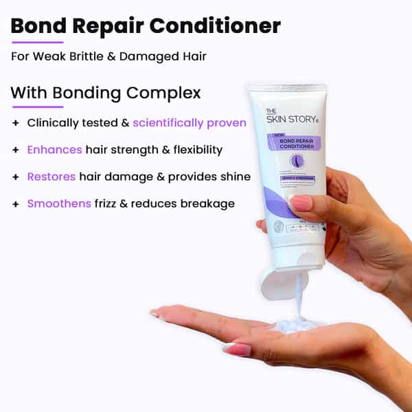 The Skin Story Bond Repair Conditioner Repairs Strenghtens Hair Controls Frizz 100 Gm