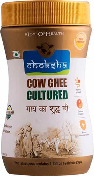 Choksha Probiotic Cultured Cow Ghee 500 Ml Superfood For Gut Health Brain And Immunity Boost