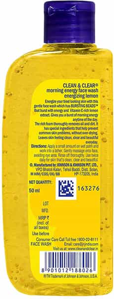 Clean & Clear Morning Energy Lemon Facewash 50 Ml