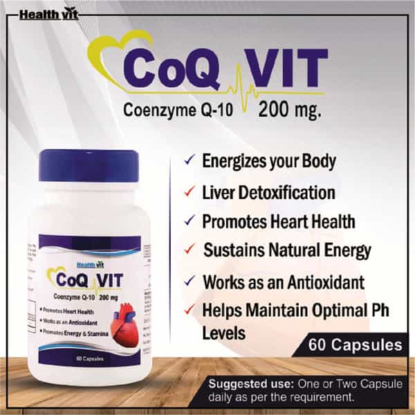 Healthvit High Absorption Co-Qvit Coenzyme Q10 - 200Mg - 60 Capsules