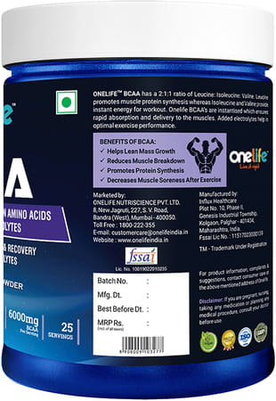 Onelife Bcaa Blueberry - 250gm