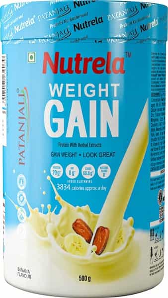 Patanjali Nutrela Weight Gain- Soya Whey Protein -1 Jar (500G)