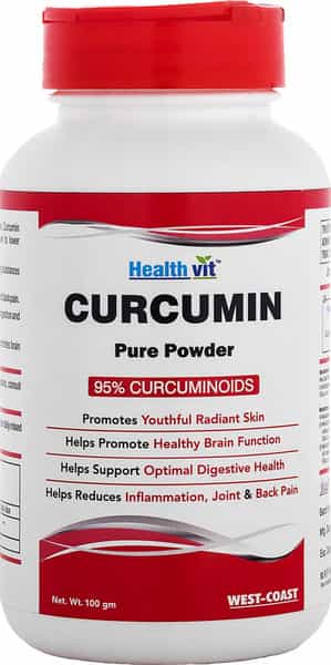 Healthvit Curcumin 500Mg (95% Curcuminoids) Pure Powder - 100G