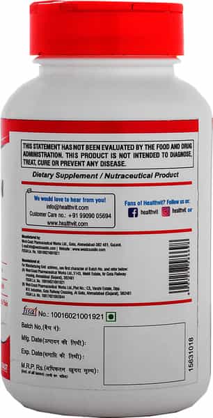 Healthvit Curcumin 500Mg (95% Curcuminoids) Pure Powder - 100G