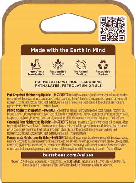 Burt's Bees Lip Balm | Superfruit | 4.25G | Pack Of 4