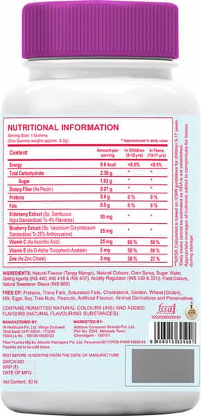 Zingavita Strong Immunity Booster Multivitamin Gummies For Kids 30 Vegan Gummies