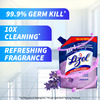 Lizol All In 1 Disinfectant Surface & Floor Cleaner Refill Pack - Lavender Kills 99.9% Germs 1.8 L