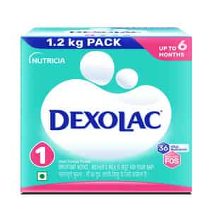 Dexolac Infant Formula Powder Stage 1 (upto 6 Months) | With Fos And 36 Vital Nutrients 1.2 Kg