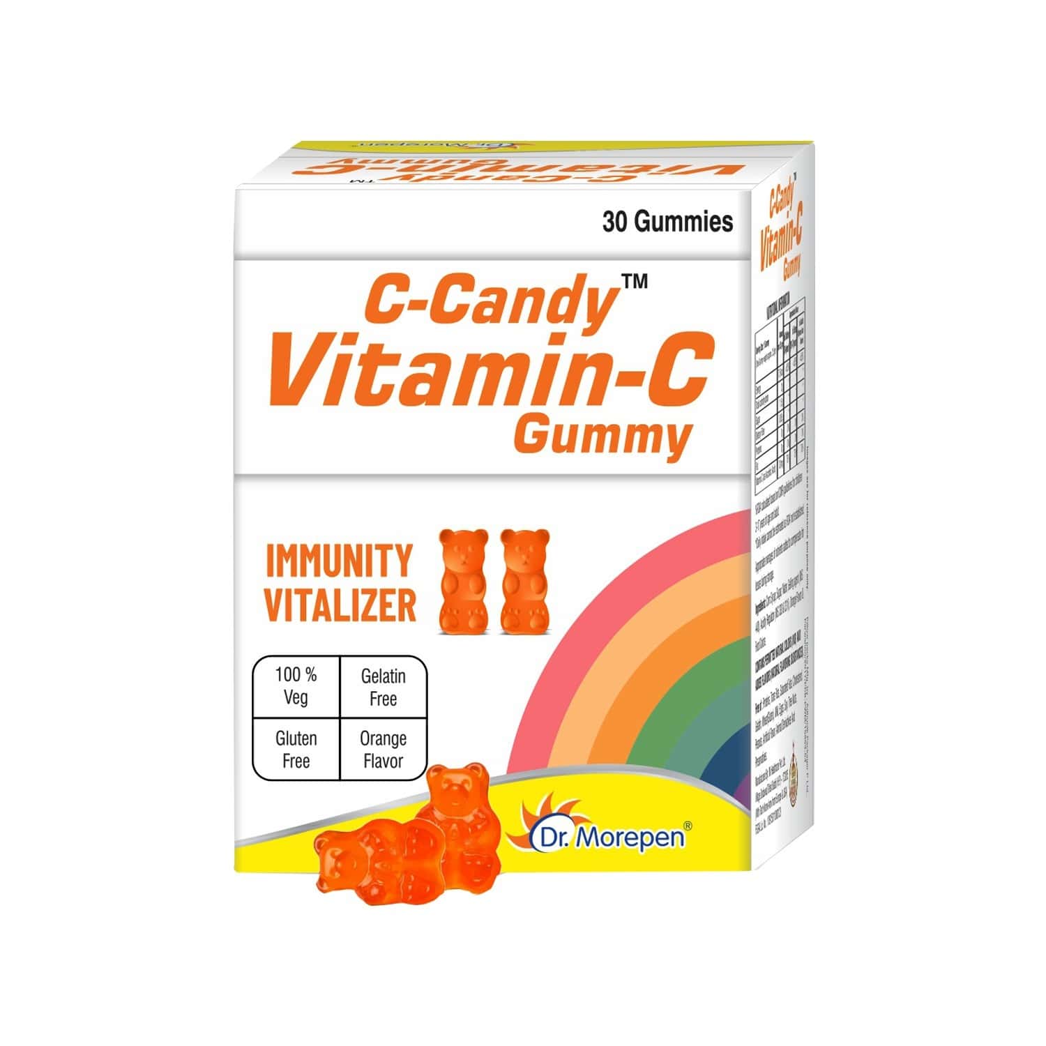 Buy Dr. Morepen CCandy Vitamin C Gummies With Orange Flavour (30 Gummy) Online & Get Upto 60