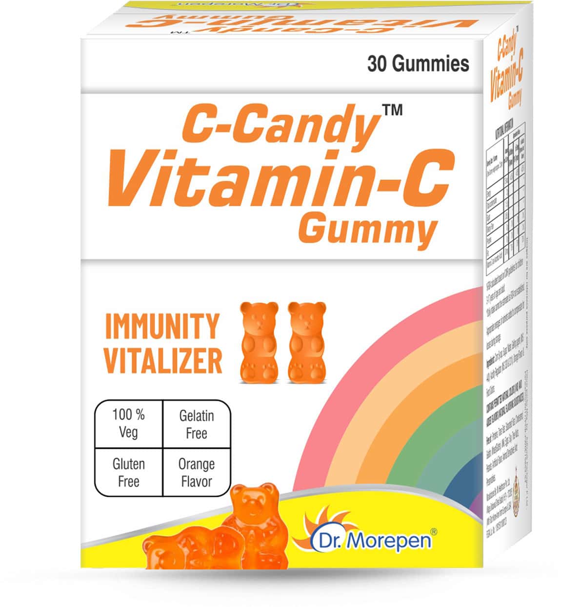 Dr. Morepen C-Candy Vitamin C Gummies With Orange Flavour (30 Gummy)