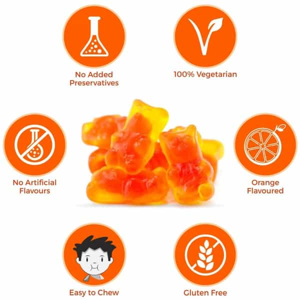 Dr. Morepen C-Candy Vitamin C Gummies With Orange Flavour (30 Gummy)