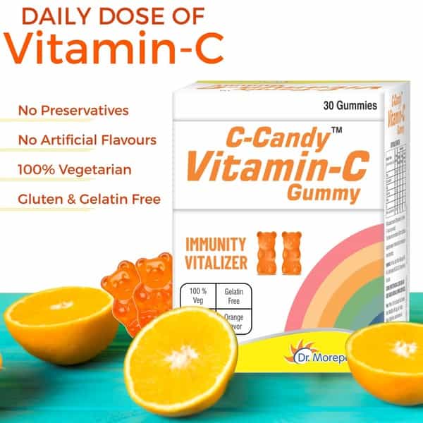 Dr. Morepen C-Candy Vitamin C Gummies With Orange Flavour (30 Gummy)