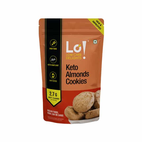 Lo! Low Carb Delights - Almond Keto Sugar Free Cookies (200G)