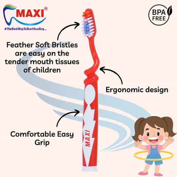 Maxi Twisty Junior Toothbrush (Pack Of 6)
