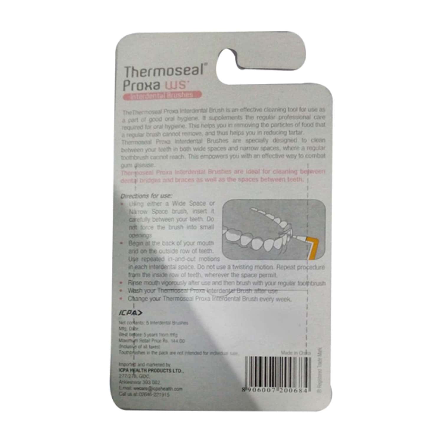 Buy THERMOSEAL PROXA WS ( INTERDENTAL BRUSH) 1'S Online & Get Upto 60