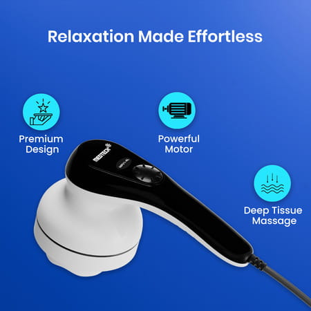 Medtech Manipol Electric Handheld Body Massager 4 Heads Adjustable Speed Massager For Back Foot Leg