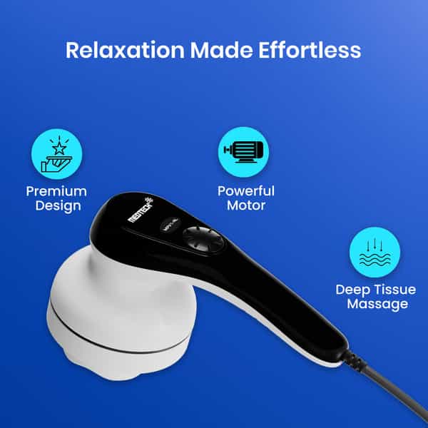 Medtech Manipol Electric Handheld Body Massager 4 Heads Adjustable Speed Massager For Back Foot Leg