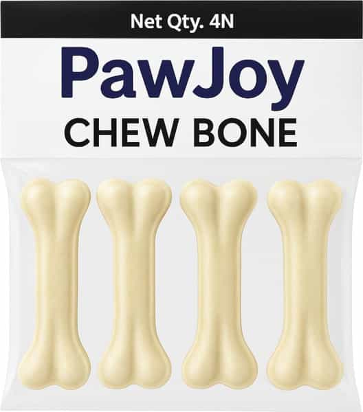 Paw Joy Rawhide Dog Chew Bone 5 Inches | Chicken Flavour | Dog Treats | 5 Kg