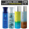 Ajmal Blu Homme | Avid Homme1 Distraction And 1 Magnetize Deodorants Each 200Ml Combo Pack Of 4