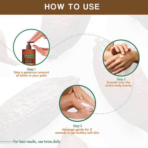 Nature's Essence Cocoa Bright Body Lotion With Pure Cocoa & Shea Butter | Buttery Soft Skin | 400Ml