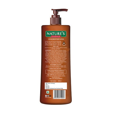 Nature'S Essence Cocoa Bright Body Lotion With Pure Cocoa & Shea Butter | Buttery Soft Skin | 400ml