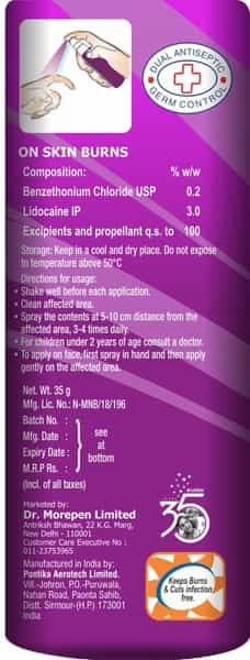 Dr. Morepen Burnol Spray For Burn Relief - 35Gm