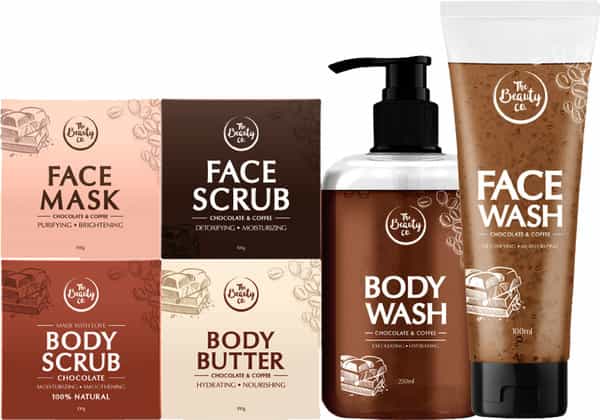 The Beauty Co. Chocolate And Coffee Gift Set (Set Of 6)