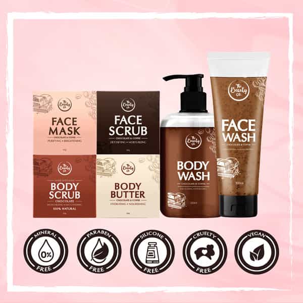 The Beauty Co. Chocolate And Coffee Gift Set (Set Of 6)