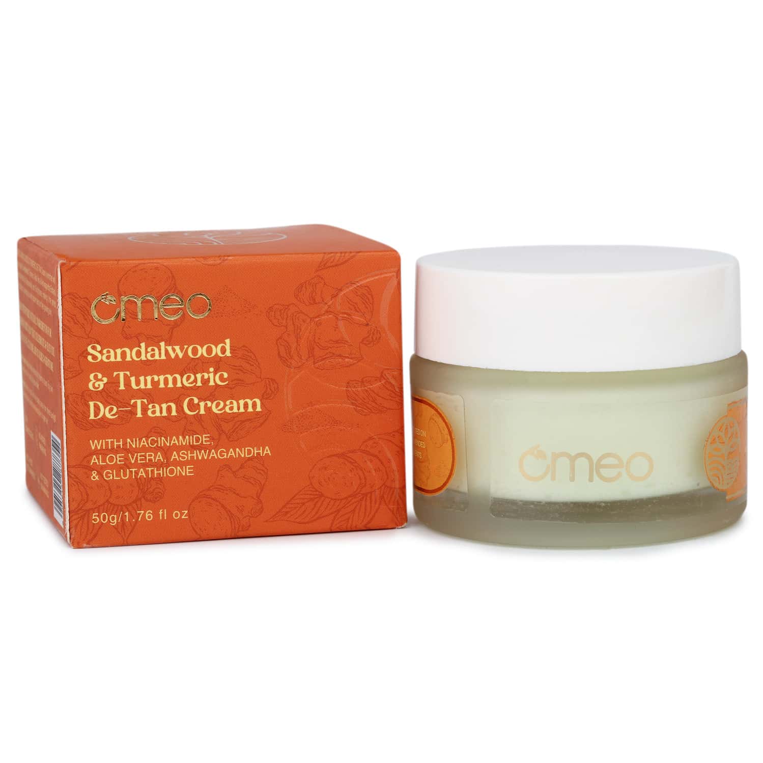 Buy OMEO SANDALWOOD & TURMERIC DE-TAN CREAM | NIACINAMIDE | ALOE VERA