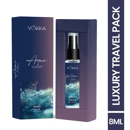 Vokka Pocket Perfume Aqua 8ml Luxury Long Lasting Perfume For Men & Women | Aqua Woody Musky Notes