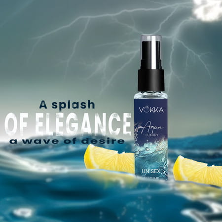 Vokka Pocket Perfume Aqua 8ml Luxury Long Lasting Perfume For Men & Women | Aqua Woody Musky Notes