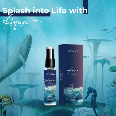 Vokka Pocket Perfume Aqua 8ml Luxury Long Lasting Perfume For Men & Women | Aqua Woody Musky Notes