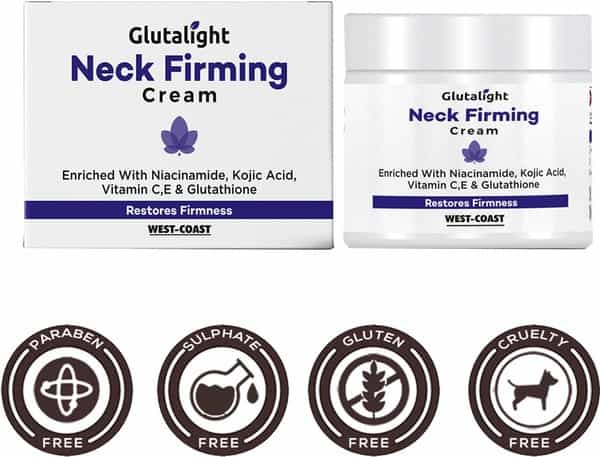 Glutalight Neck Firming Cream With Glutathione Vitamin C E Niacinamide & Kojic Acid - 50Gm